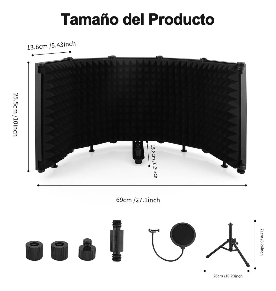 Kit de Espuma Acústica Plegable para Aislamiento de Ruido y Grabaciones - Metacompras