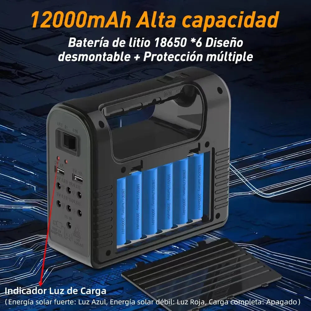 High-Power Rechargeable Solar Camping Lantern with Battery for Emergencies