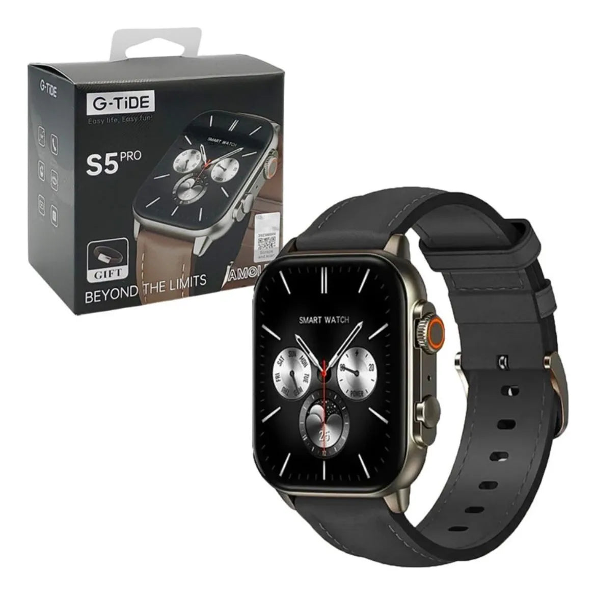 Smartwatch S5 Pro con Audífonos Premium Negro - Kit Completo Inteligente - Metacompras