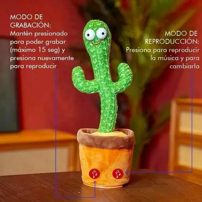 Rechargeable Dancing Cactus Plush Toy with Songs and Recording