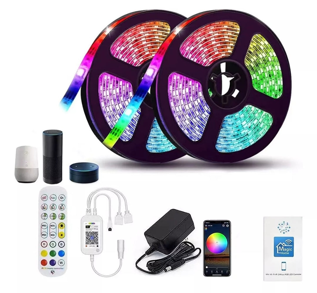Tira LED RGB 5050 Wifi 20mts - Ilumina tu espacio con control inteligente