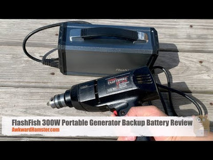 Banco de Energía Flashfish G300 300W – Generador Solar Portátil para Camping y Emergencias