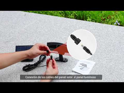 Lámpara Solar de Jardín con Sensor de Movimiento y 106 LED, Resistente al Agua y de Larga Duración