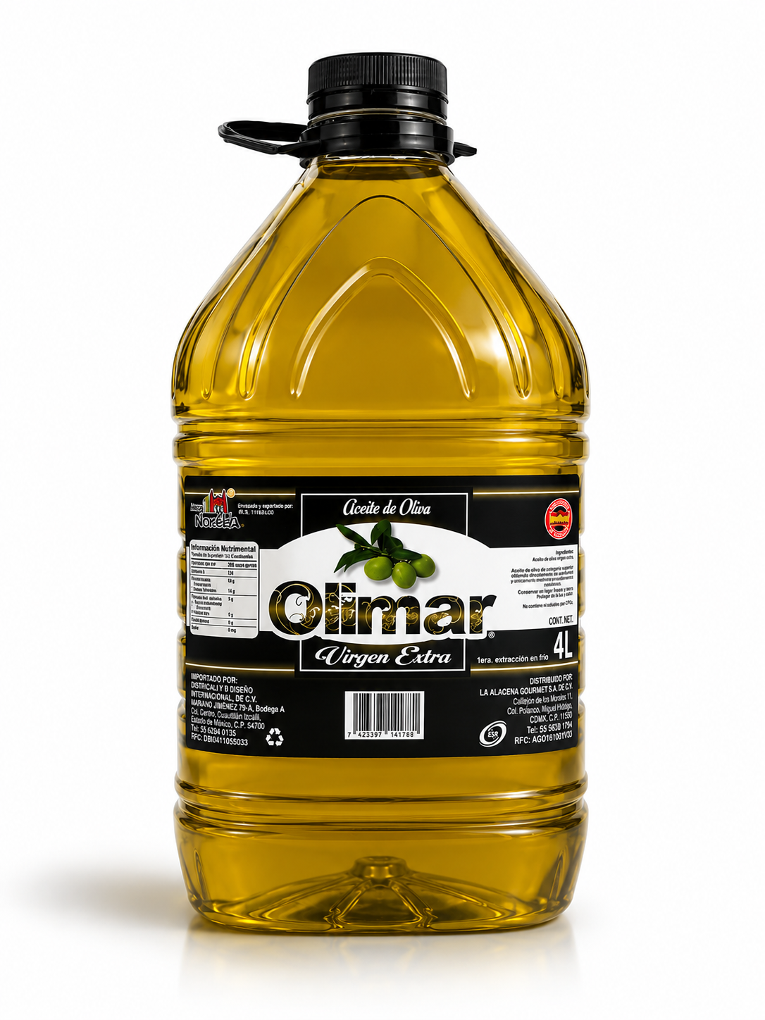 Aceite de Oliva Extra Virgen Olimar 4 L – Primera extracción en frío