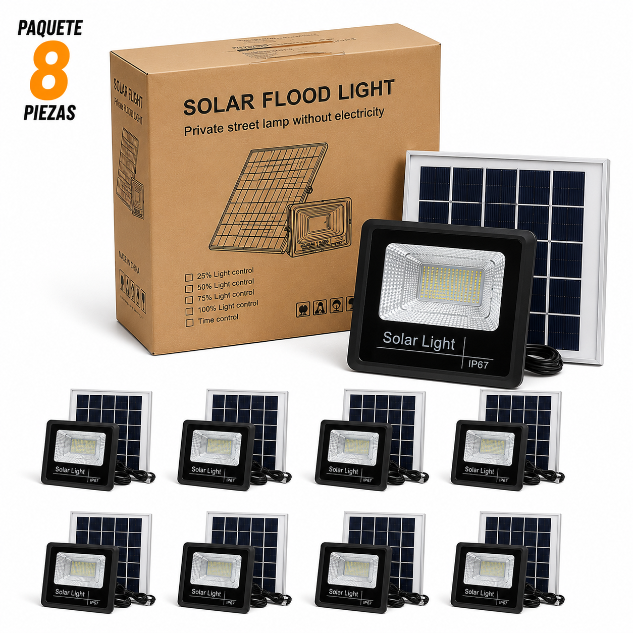 Kit 8 Lámparas Solares Exterior LED para Jardín - Ilumina tu Espacio con Estilo