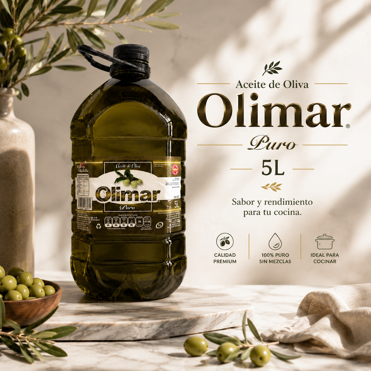 Aceite de Oliva Puro Olimar 5L - Metacompras
