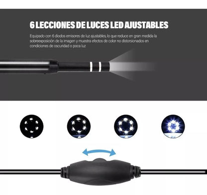 Cámara Endoscopio Del Oídos, Otoscopio Con 6 Led - Metacompras