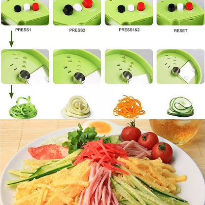 Spiralizer Rallador Cortador De Verduras En Espiral Cocina - Metacompras
