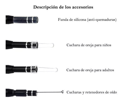 Cámara Endoscopio Del Oídos, Otoscopio Con 6 Led - Metacompras