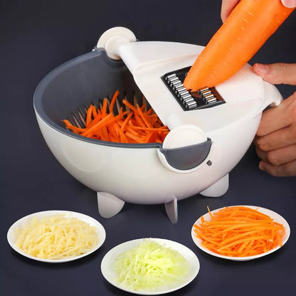 Cortador Rallador Rebanador Escurridor Multifuncion Verduras - Metacompras