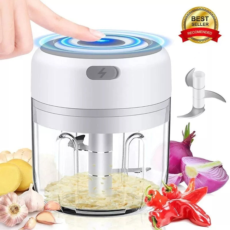 Picador Cortador Verdura Eléctrico, Molinillo De Ajo 250ml - Metacompras