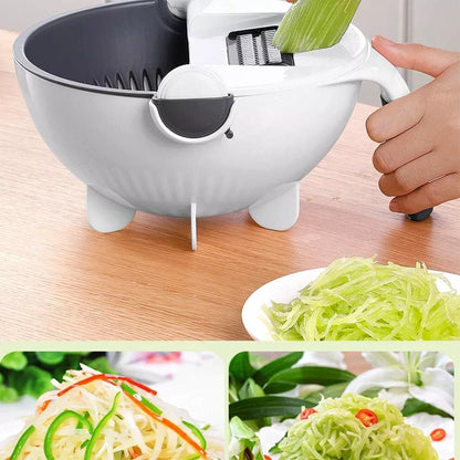 Cortador Rallador Rebanador Escurridor Multifuncion Verduras - Metacompras
