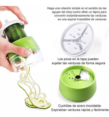 Spiralizer Rallador Cortador De Verduras En Espiral Cocina - Metacompras