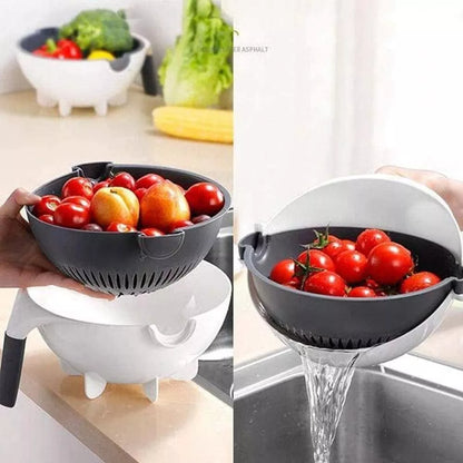 Cortador Rallador Rebanador Escurridor Multifuncion Verduras - Metacompras