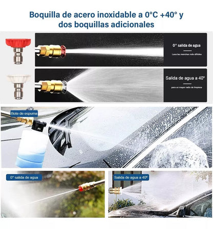Inalámbrica Hidrolavadora/pistola Lavado Coche /2 Pilas 36v - Metacompras