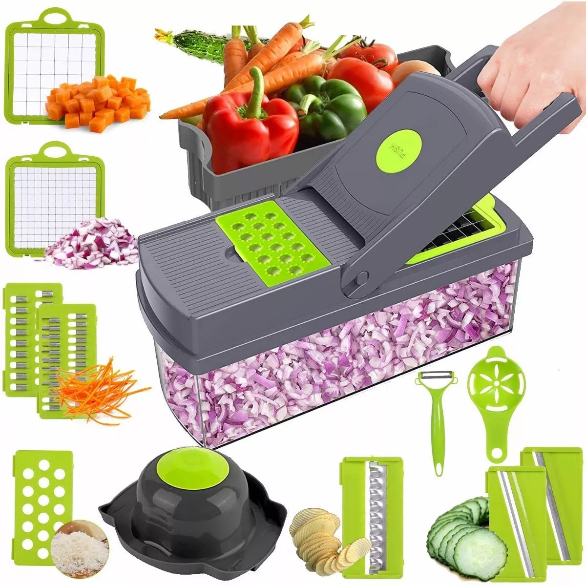 Cortador Rebanador Picador Manual De Verduras Fruta Rallador - Metacompras