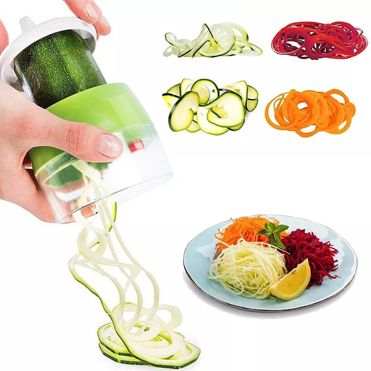 Spiralizer Rallador Cortador De Verduras En Espiral Cocina - Metacompras