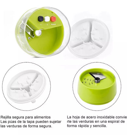 Spiralizer Rallador Cortador De Verduras En Espiral Cocina - Metacompras