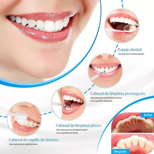 Cepillo De Dientes Eléctrico Recargable Ultrasónico 3 Cabezas - Metacompras