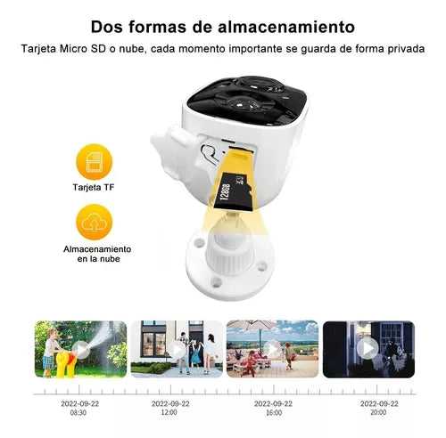 Cámara De Seguridad Wifi Recargable Solar - Metacompras