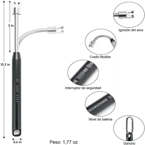 Encendedor Eléctrico Recargable Portátil Usb Para Cocina - Metacompras