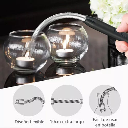 Encendedor Eléctrico Recargable Portátil Usb Para Cocina - Metacompras