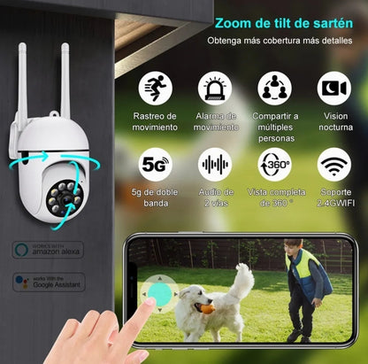 Camara rotatoria PTZ exterior Yi IoT - Metacompras